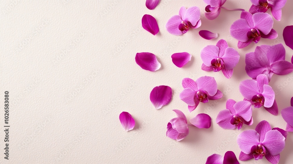 Pink Orchid Flowers on Soft Background Pink Orchid Flowers on Soft Background