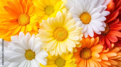 Vibrant Arrangement of Colorful Daisies