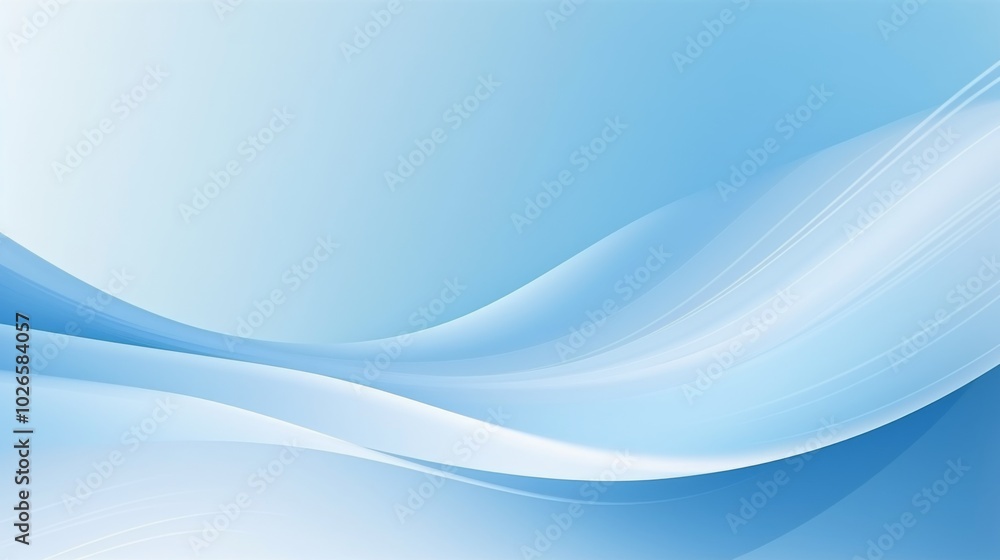 Naklejka premium Light blue gradient abstract banner background with wavy curve