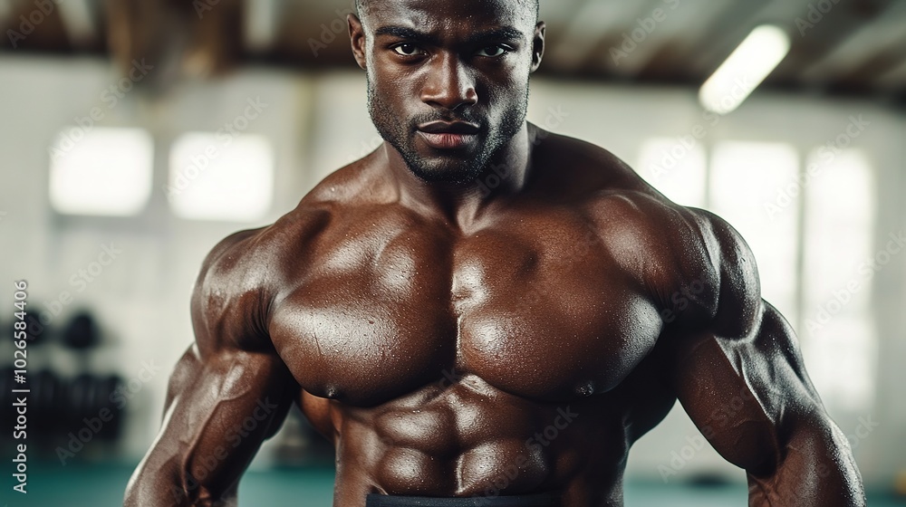Abs training session with bodybuilder demonstrating strength Abs training session with bodybuilder demonstrating strength