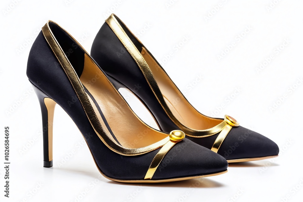 Stylish Black Heels with Gold Accents for Elegant Fashion Choices and Chic Footwear Looks Stylish Black Heels with Gold Accents for Elegant Fashion Choices and Chic Footwear Looks