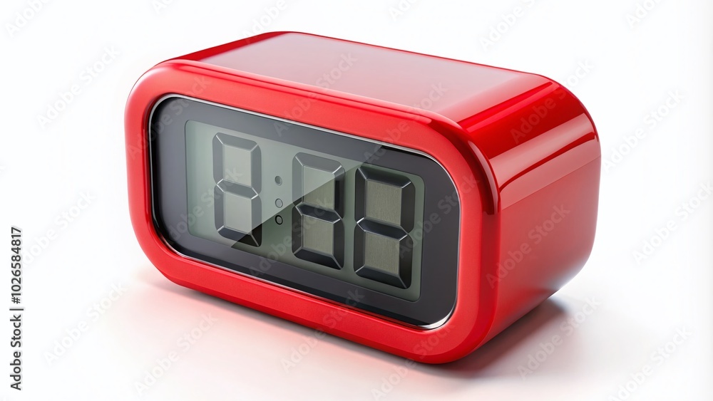 Stylish Digital Alarm Clock in Red Color with Clear Display and Snooze Function for Timely Wake-Up Calls Stylish Digital Alarm Clock in Red Color with Clear Display and Snooze Function for Timely Wake-Up Calls
