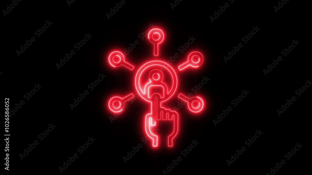 Networking Outline Icon in HD Video Neon Animation – Connection and Collaboration Symbol on Black Background Networking Outline Icon in HD Video Neon Animation – Connection and Collaboration Symbol on Black Background