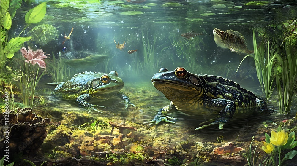 A digital biology exhibit exploring the diversity of life forms in different biomes and their ecological roles