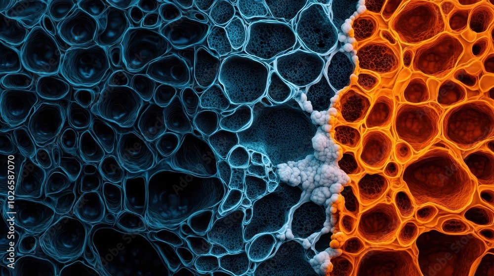 Crosssection of a mole on skin with visible signs of melanoma growth, Melanoma stages, Medical visualization Crosssection of a mole on skin with visible signs of melanoma growth, Melanoma stages, Medical visualization