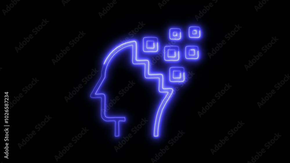 Psychology Alzheimer Outline Icon in HD Video Neon Animation – Memory and Cognitive Health Symbol on Black Background Psychology Alzheimer Outline Icon in HD Video Neon Animation – Memory and Cognitive Health Symbol on Black Background