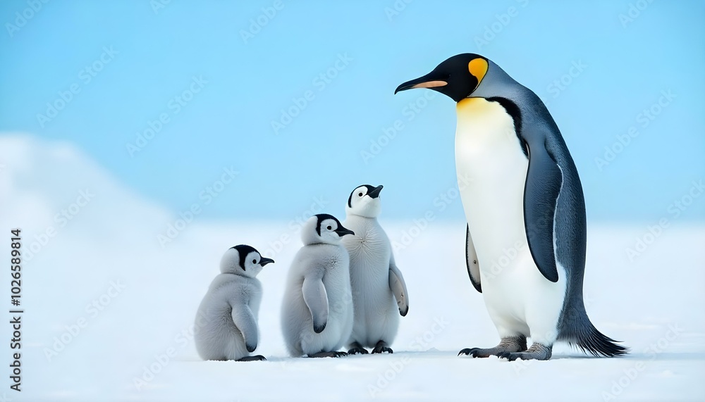 Obraz premium emperor penguin in polar regions
