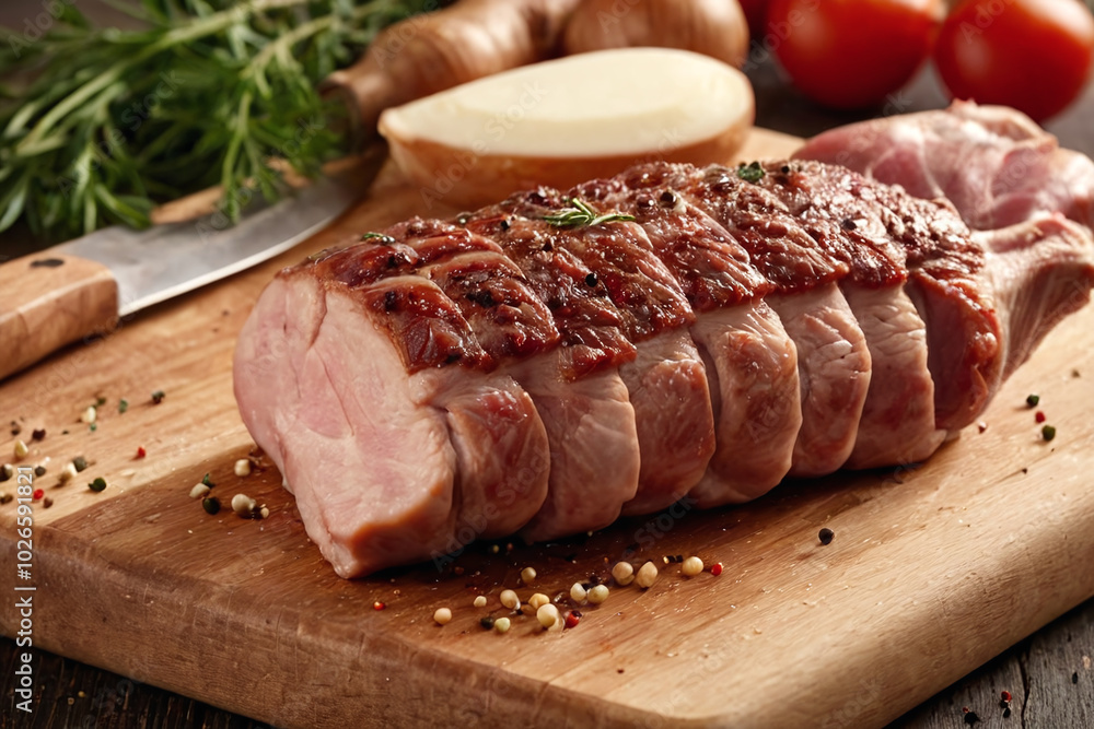 Delicious steak meat with vegetables Delicious steak meat with vegetables
