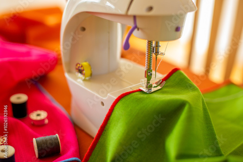 sewing machine close up photo