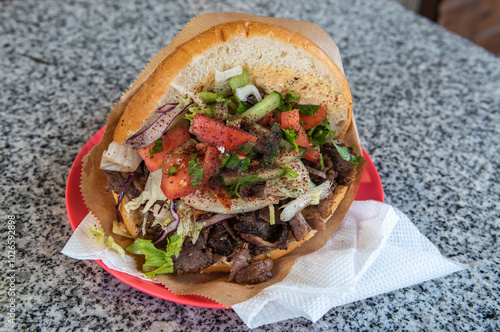 The famous Berliner doner in Berlin, Germany.