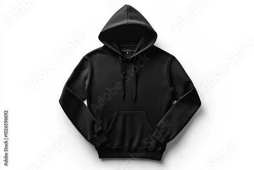 Stylish black hoodie for men, perfect for casual wear and layering.