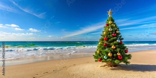 Cute Christmas Tree on the Beach - Tropical Holiday Vibes and Serenity