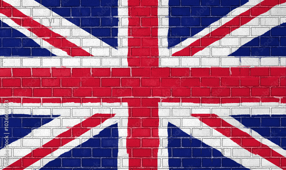 Fototapeta premium The Union Jack on a wall