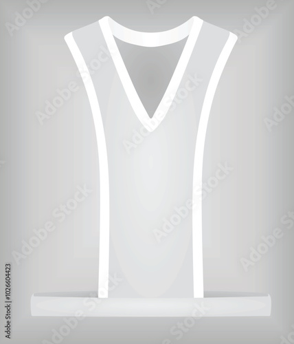 White sleeveless t shirt. vector illustration