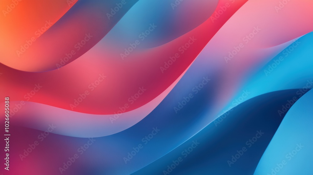 Abstract red and blue gradient waves on dark background Abstract red and blue gradient waves on dark background