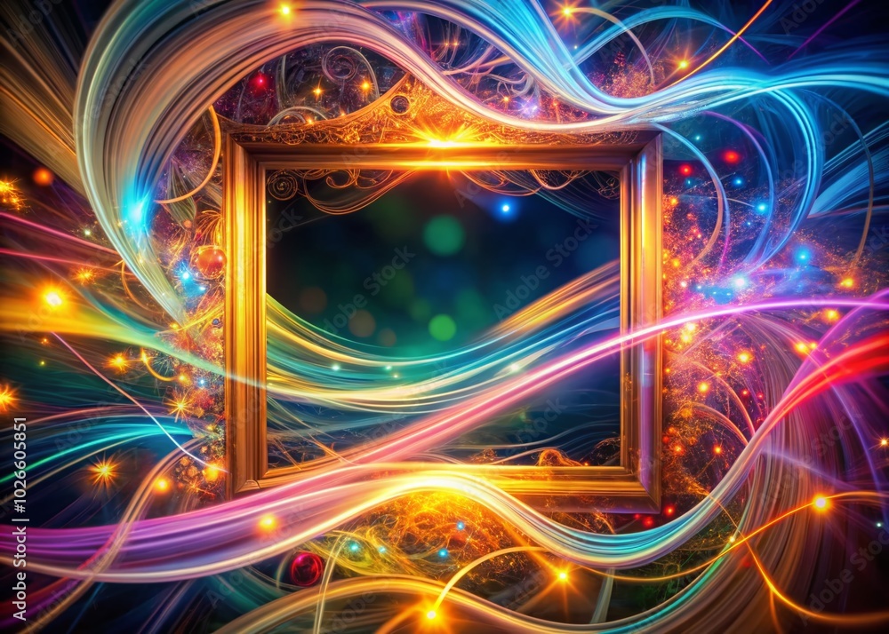 Obraz premium Decorative Abstract Frame with Long Exposure Techniques for Stunning Visuals