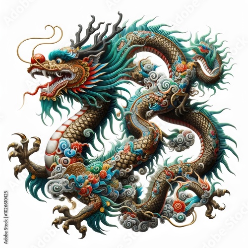 Wallpaper Mural chinese dragon statue isolated Torontodigital.ca