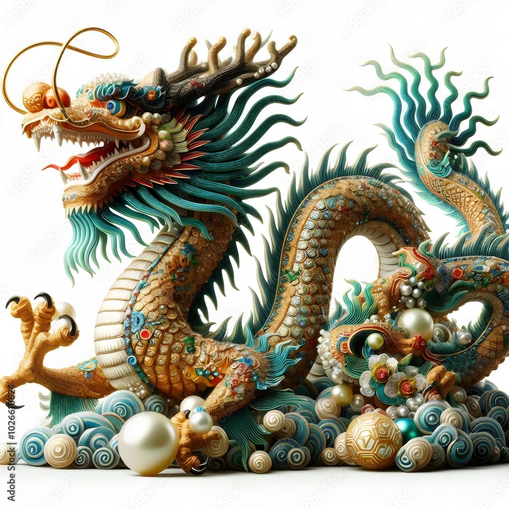 chinese dragon isolated on white background chinese dragon isolated on white background