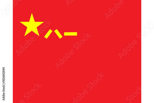 Flag of China, People's Liberation Army (PLA), Military flag of China, Chinese Army
