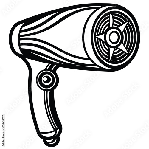 Hair dryer icon. vector linear style sign for use web design, logo.Symbol illustration.