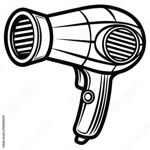 Hair dryer icon. vector linear style sign for use web design, logo.Symbol illustration.