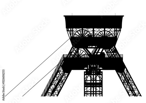 Silhouette Zeche Rheinpreußen Schacht 4