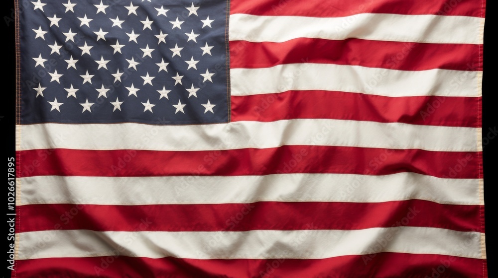 Naklejka premium Simple American Flag paint Border on White Background 