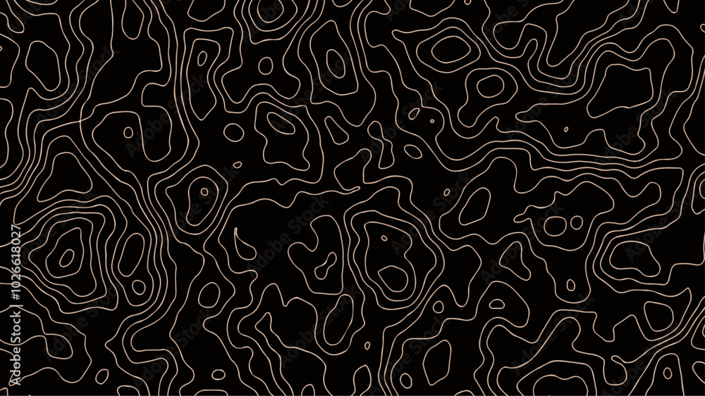 Abstract Topographic map background with wave line. Vector illustration. Abstract Topographic map background with wave line. Vector illustration.