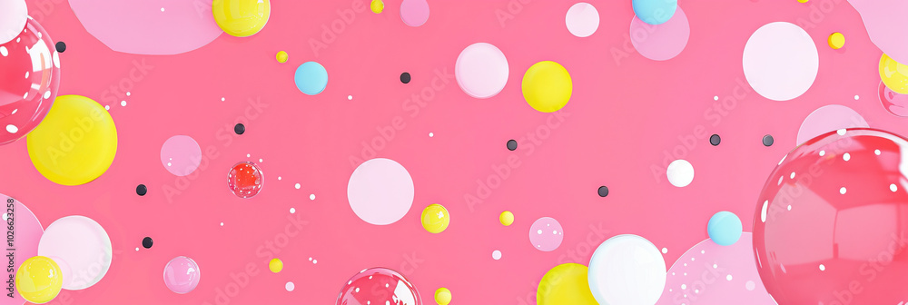 Pink Polka Dots Perfection: A playful pink and white abstract background for pre-kindergarten classrooms, featuring polka dots and primary color accents to stimulate curiosity and creativity. Pink Polka Dots Perfection: A playful pink and white abstract background for pre-kindergarten classrooms, featuring polka dots and primary color accents to stimulate curiosity and creativity.