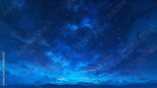 Starry night sky fully adorned with countless stars