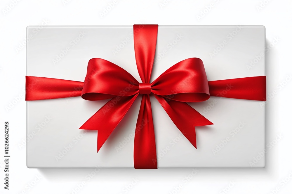 Elegant Blank Gift Voucher with Red Ribbon Bow on Transparent Background for Promotions and Presentations Elegant Blank Gift Voucher with Red Ribbon Bow on Transparent Background for Promotions and Presentations