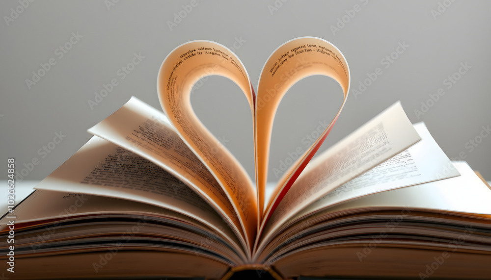 heart from pages of the book concept love tea coffee isolated with white highlights, png heart from pages of the book concept love tea coffee isolated with white highlights, png