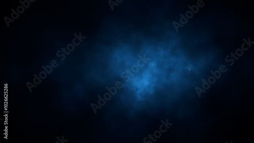 Ethereal Blue Nebula: Cosmic Clouds