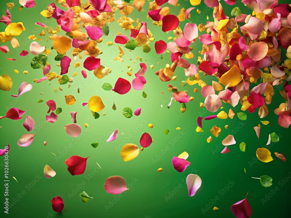 Elegant Rose Petals Confetti Animation for Wedding Parties - Long Exposure Background Elegant Rose Petals Confetti Animation for Wedding Parties - Long Exposure Background
