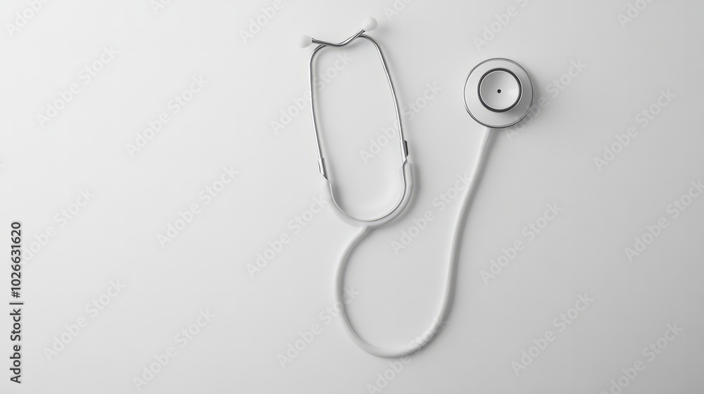 Medical Stethoscope on White Surface Medical Stethoscope on White Surface
