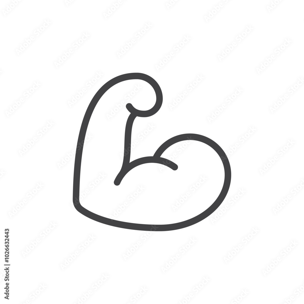 Naklejka premium Arm icon Thin outline art symbol