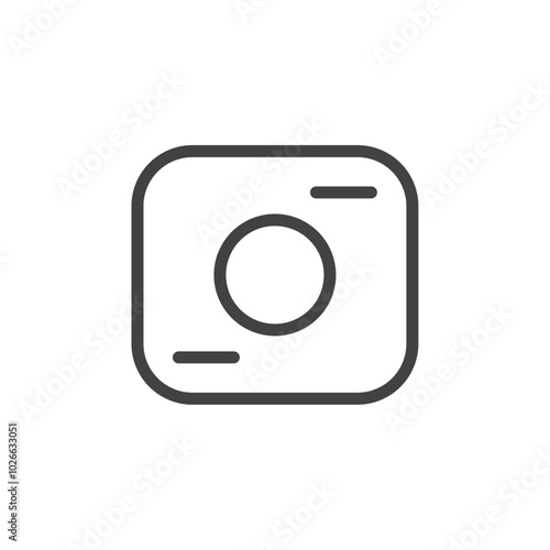 Camera icon Thin outline art symbol