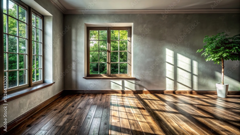 Elegant Wooden Floor and White Wall Interior with Natural Light for Home Decor Inspiration Elegant Wooden Floor and White Wall Interior with Natural Light for Home Decor Inspiration