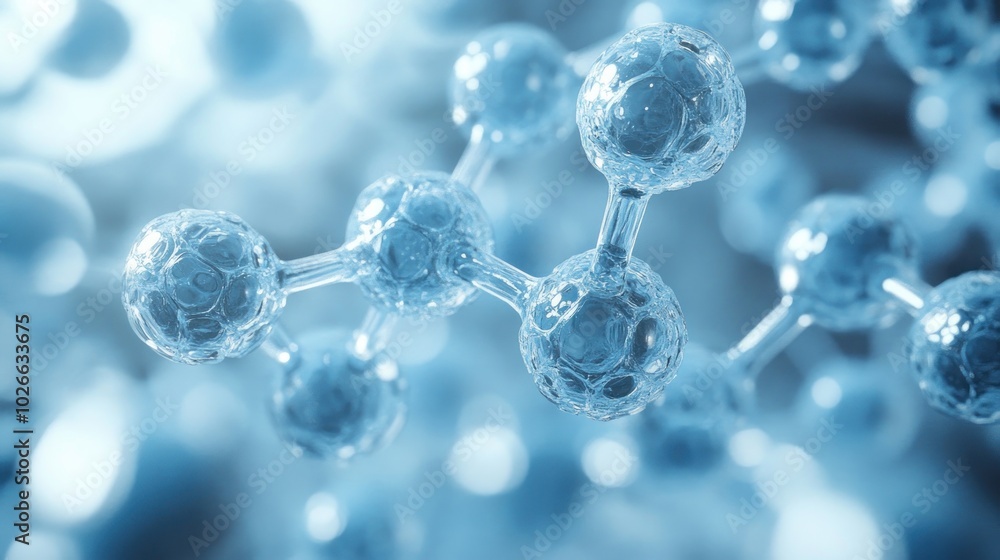 Closeup of a 3D rendered molecular structure, abstract. Closeup of a 3D rendered molecular structure, abstract.