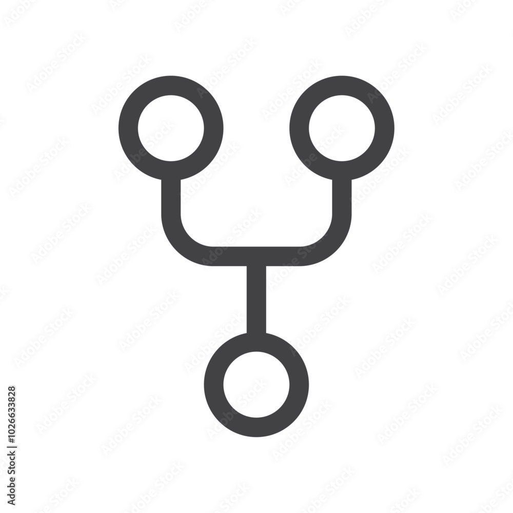 Code fork icon Thin outline art symbol Code fork icon Thin outline art symbol
