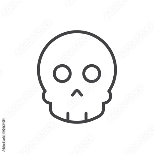 Danger icon Thin outline art symbol