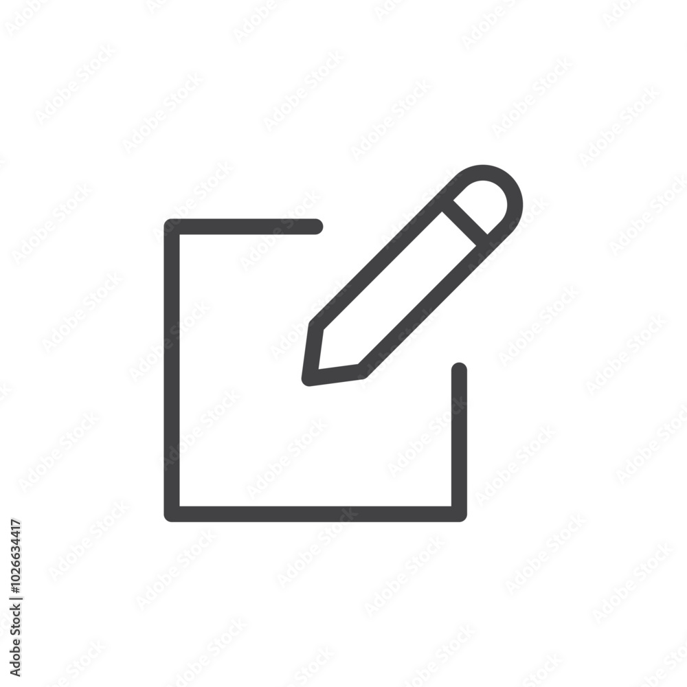 Edit icon Thin outline art symbol Edit icon Thin outline art symbol