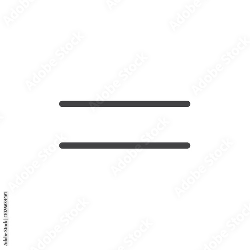 Equal icon Thin outline art symbol