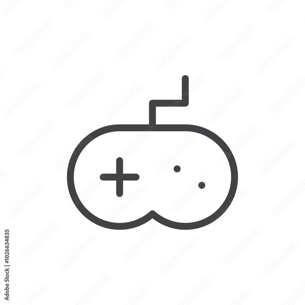 Gaming pad icon Thin outline art symbol Gaming pad icon Thin outline art symbol