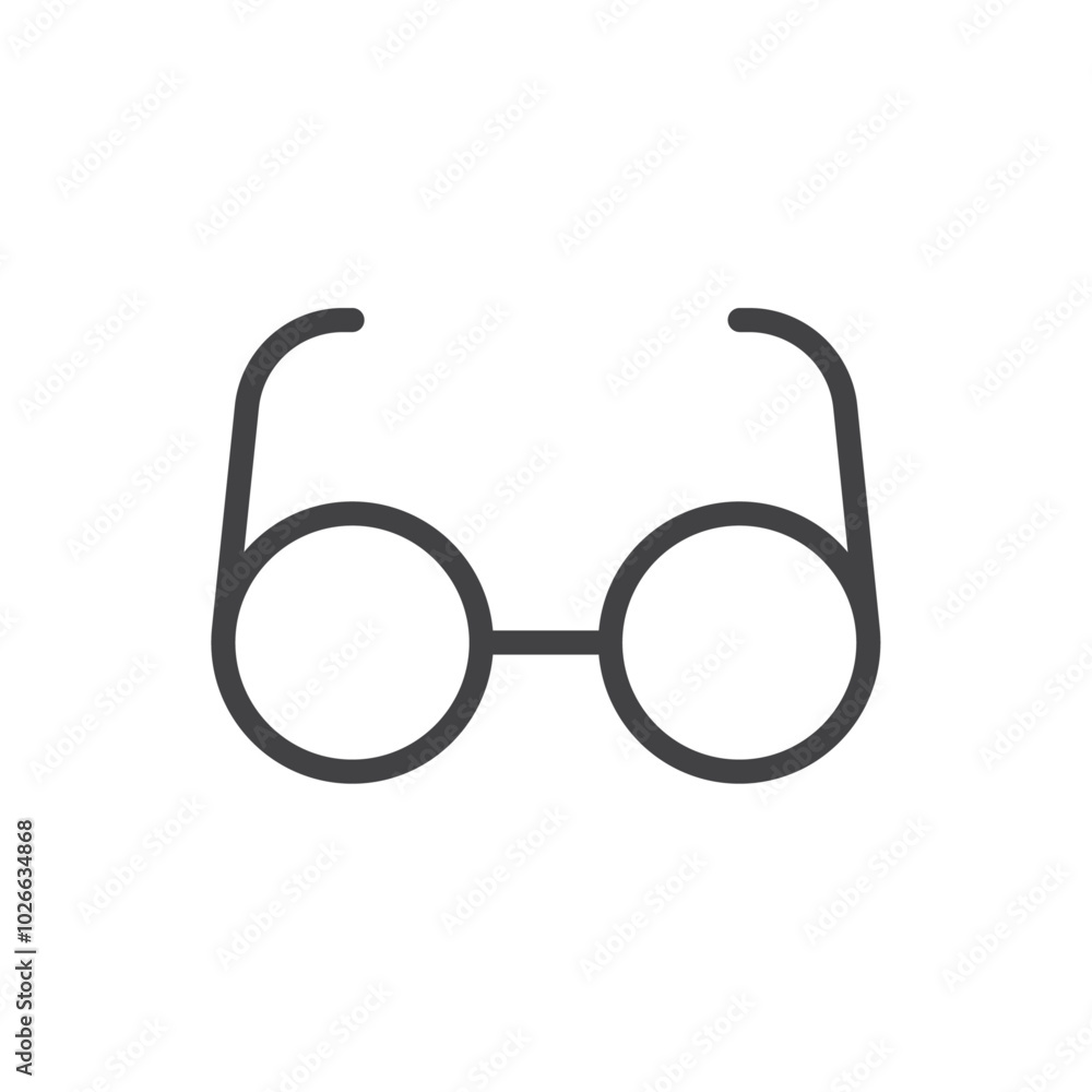 Glassess icon Thin outline art symbol Glassess icon Thin outline art symbol