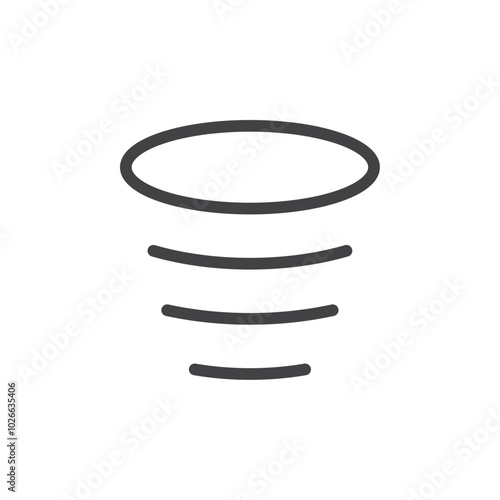 Hurricane icon Thin outline art symbol