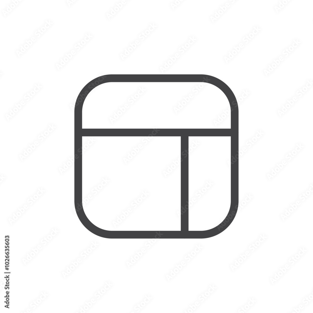 Layout icon Thin outline art symbol Layout icon Thin outline art symbol