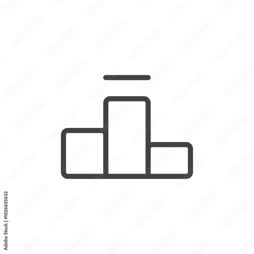 Leaderboard icon Thin outline art symbol Leaderboard icon Thin outline art symbol