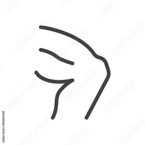 Leg icon Thin outline art symbol