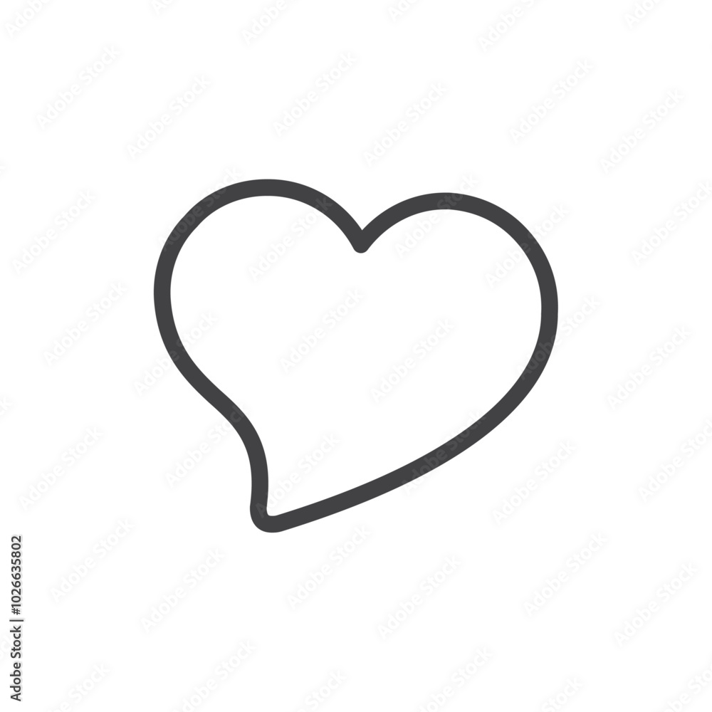 Love icon Thin outline art symbol Love icon Thin outline art symbol